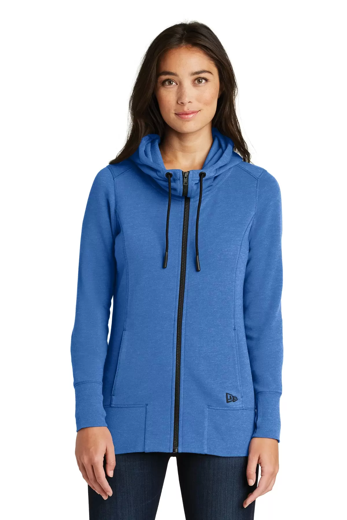 1001 LNEA511 New Era  Ladies Tri-Blend Fleece Full-Zip Hoodie SKU: LNEA511