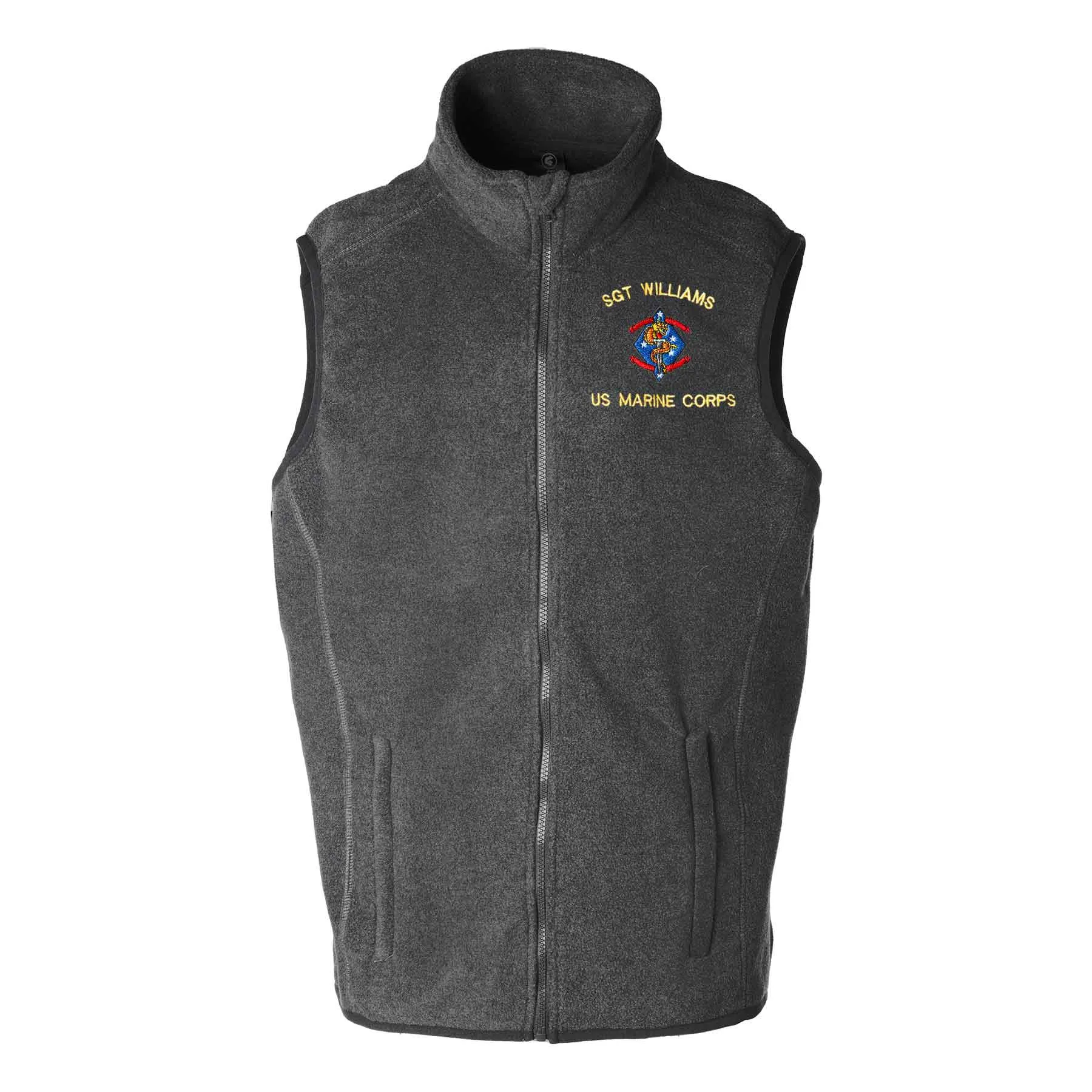 1st Battalion 4th Marines Embroidered Fleece Vest