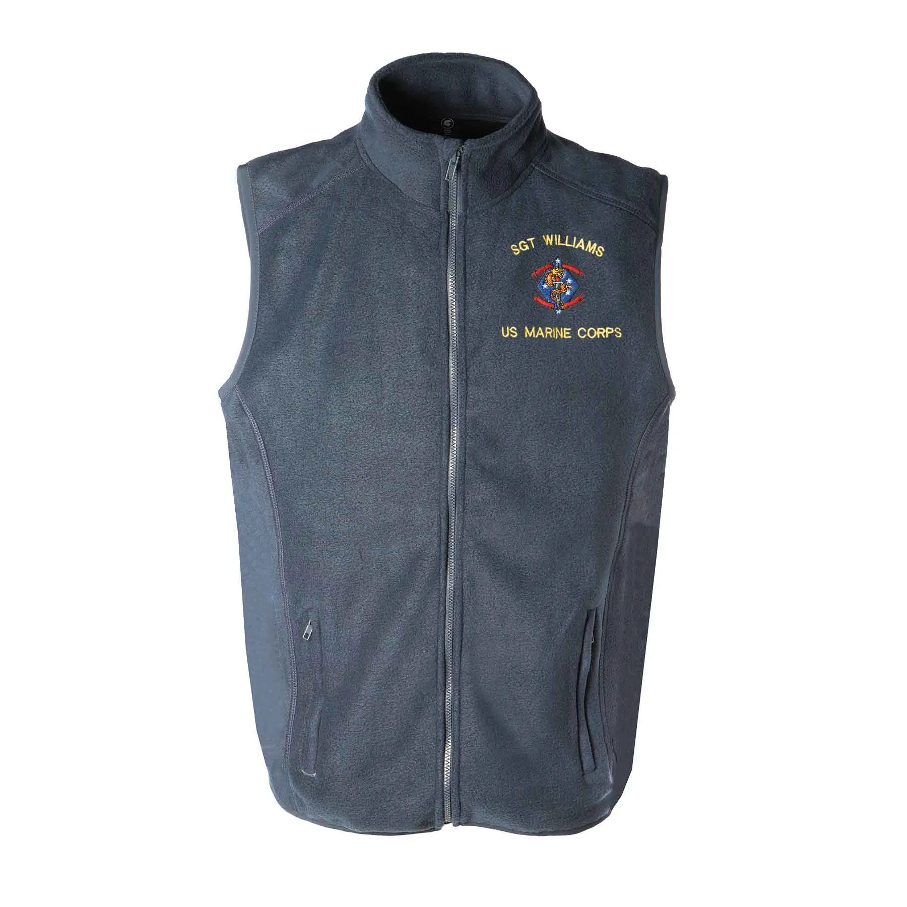 1st Battalion 4th Marines Embroidered Fleece Vest