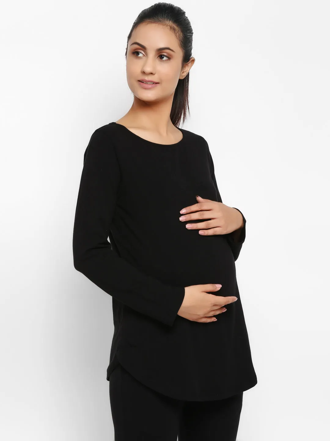 2pc. Maternity Overbelly Leggings + T-Shirt