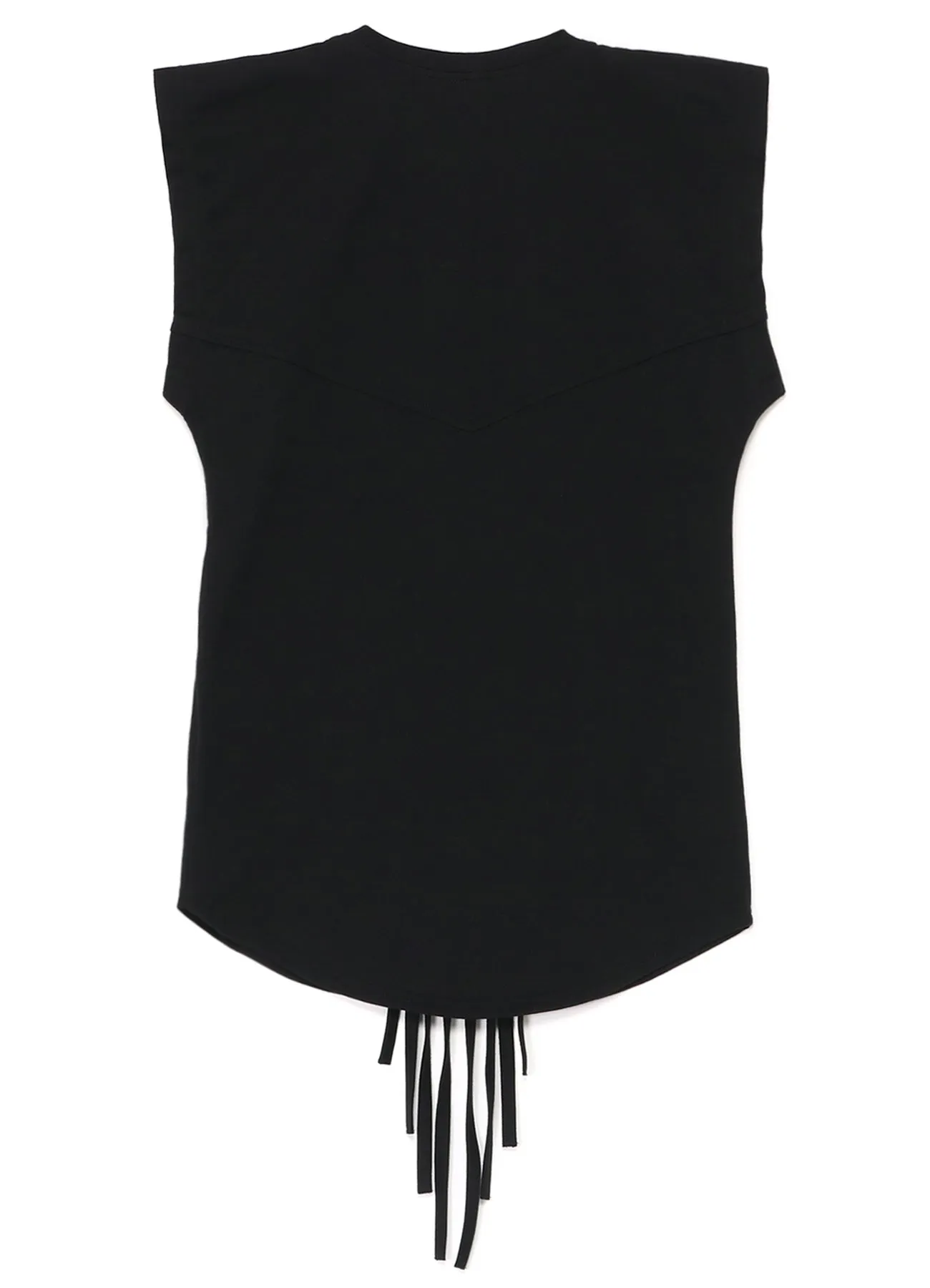 40/2 COTTON PLAIN STITCH VEST WITH FRINGE