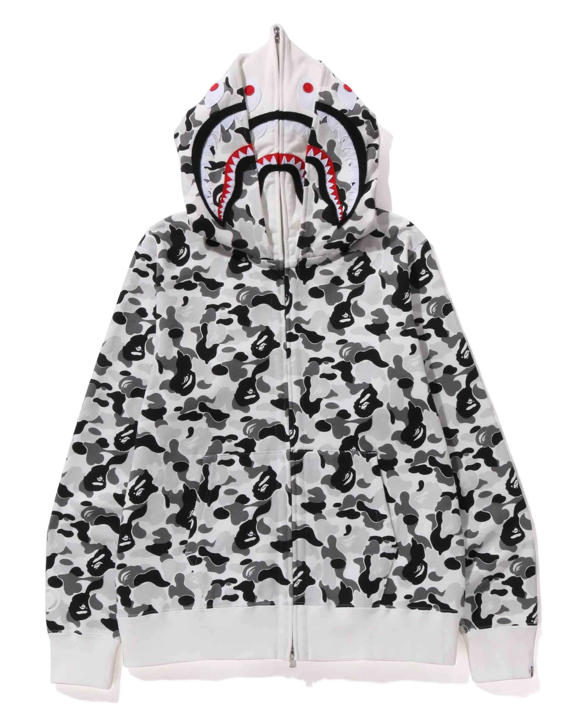 A Bathing Ape ABC CAMO DOUBLE SHARK FULL ZIP HOODIE