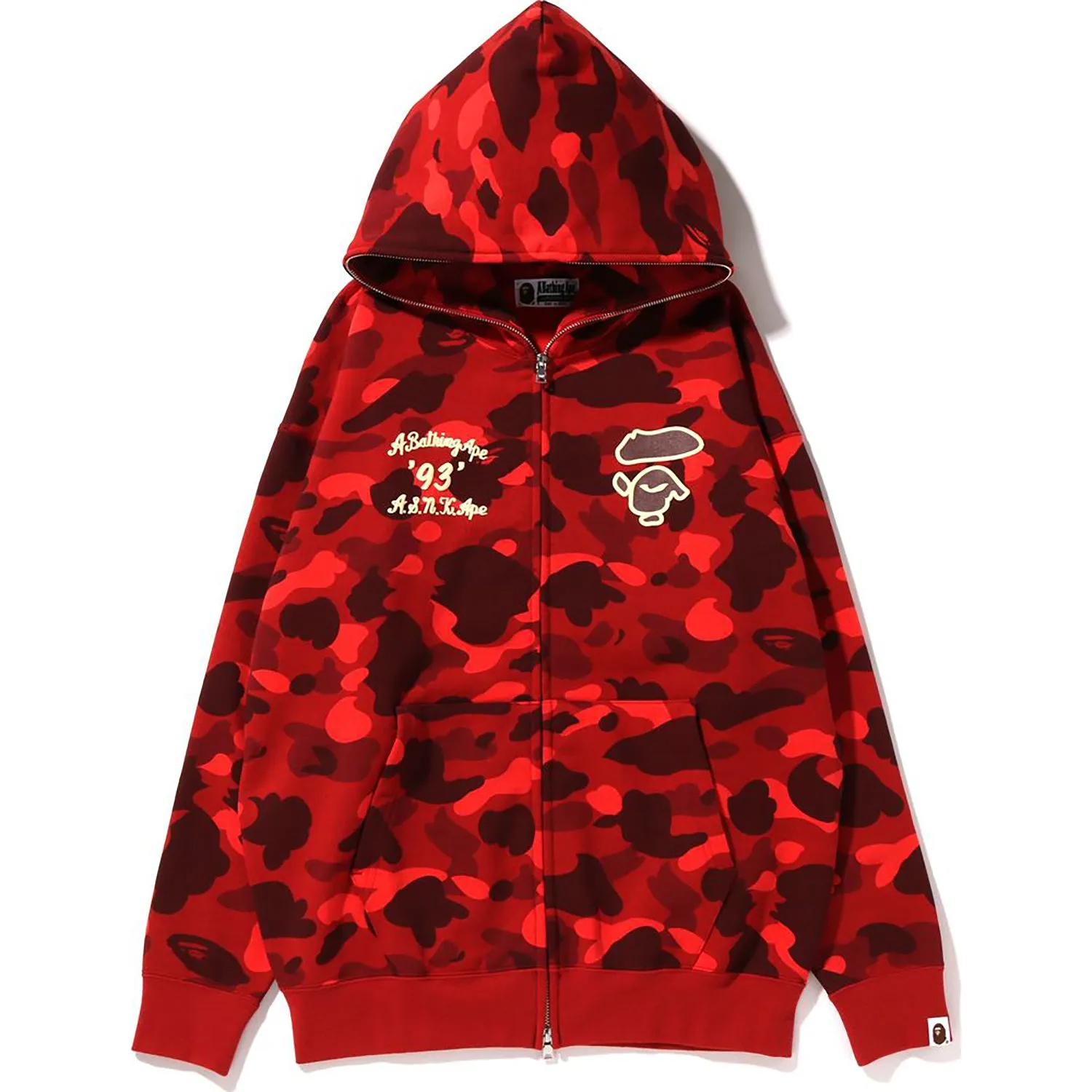 A BATHING APE COLOR CAMO OVERSIZED FULL ZIP HOODIE LADIES