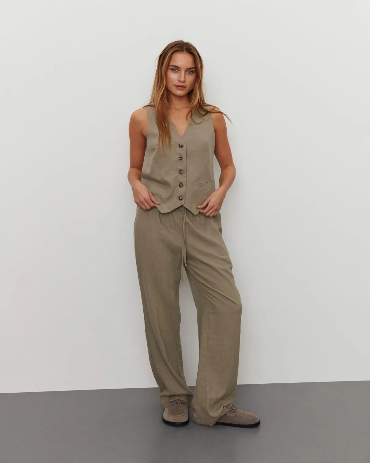 ABIGAILESW TROUSERS - Khaki Army