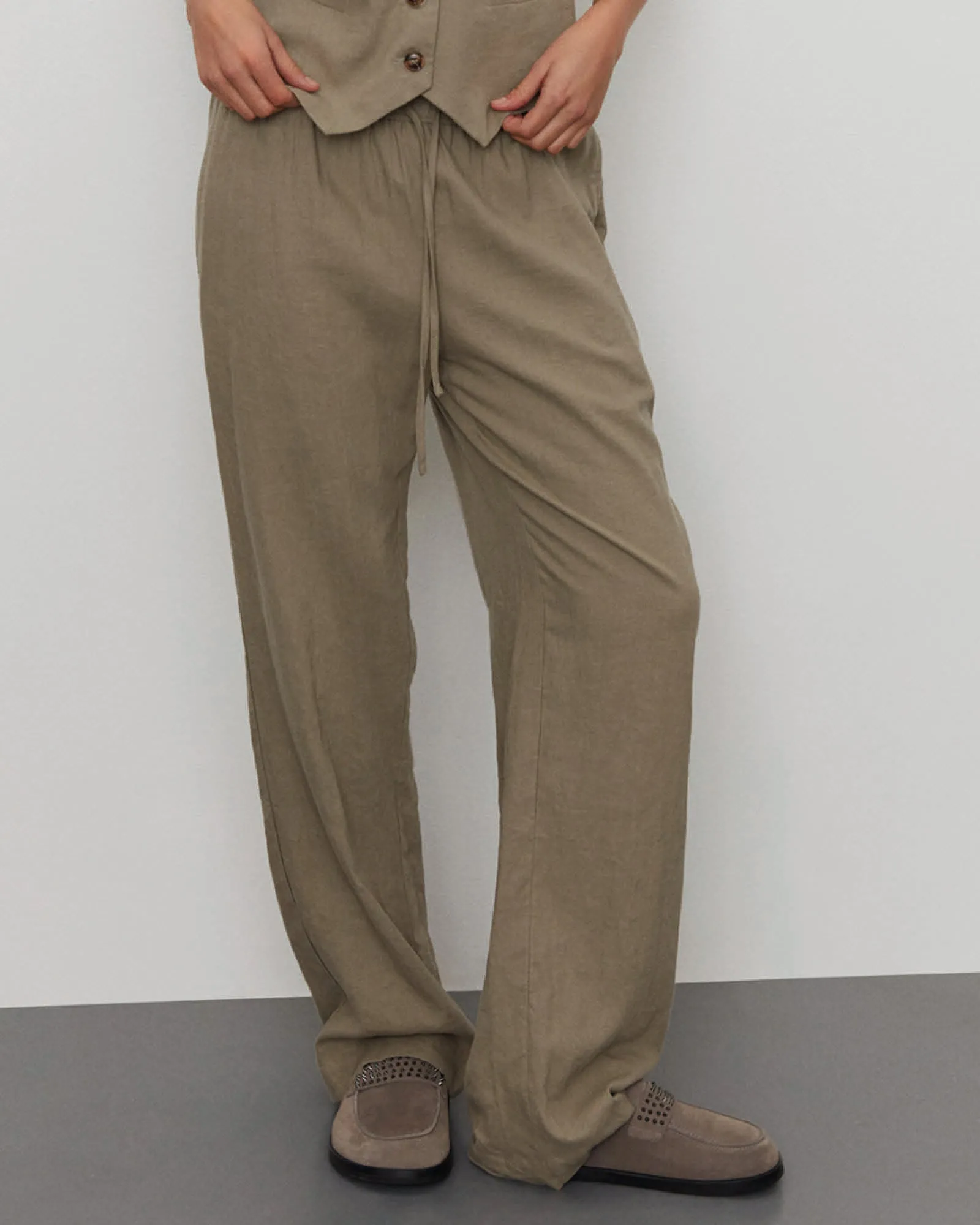 ABIGAILESW TROUSERS - Khaki Army