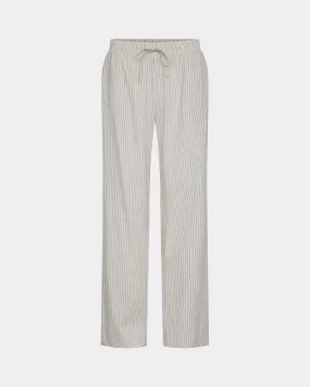 ABIGAILESW TROUSERS - Light Brown Striped