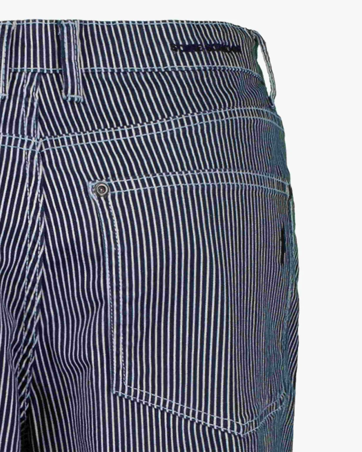 ADALINASW TROUSERS - Dark Blue striped