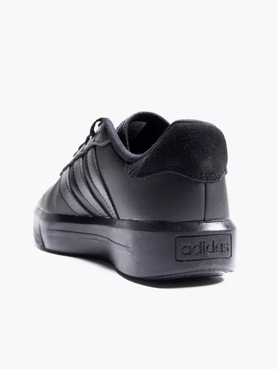 adidas  Court Platform Black Lace Up Trainers