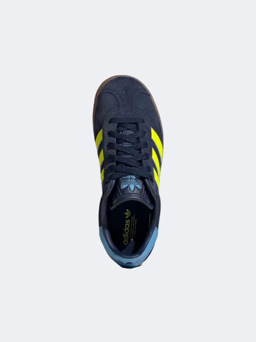 Adidas Gazelle Ps-Boys Originals Shoes Night/Yellow/Blue