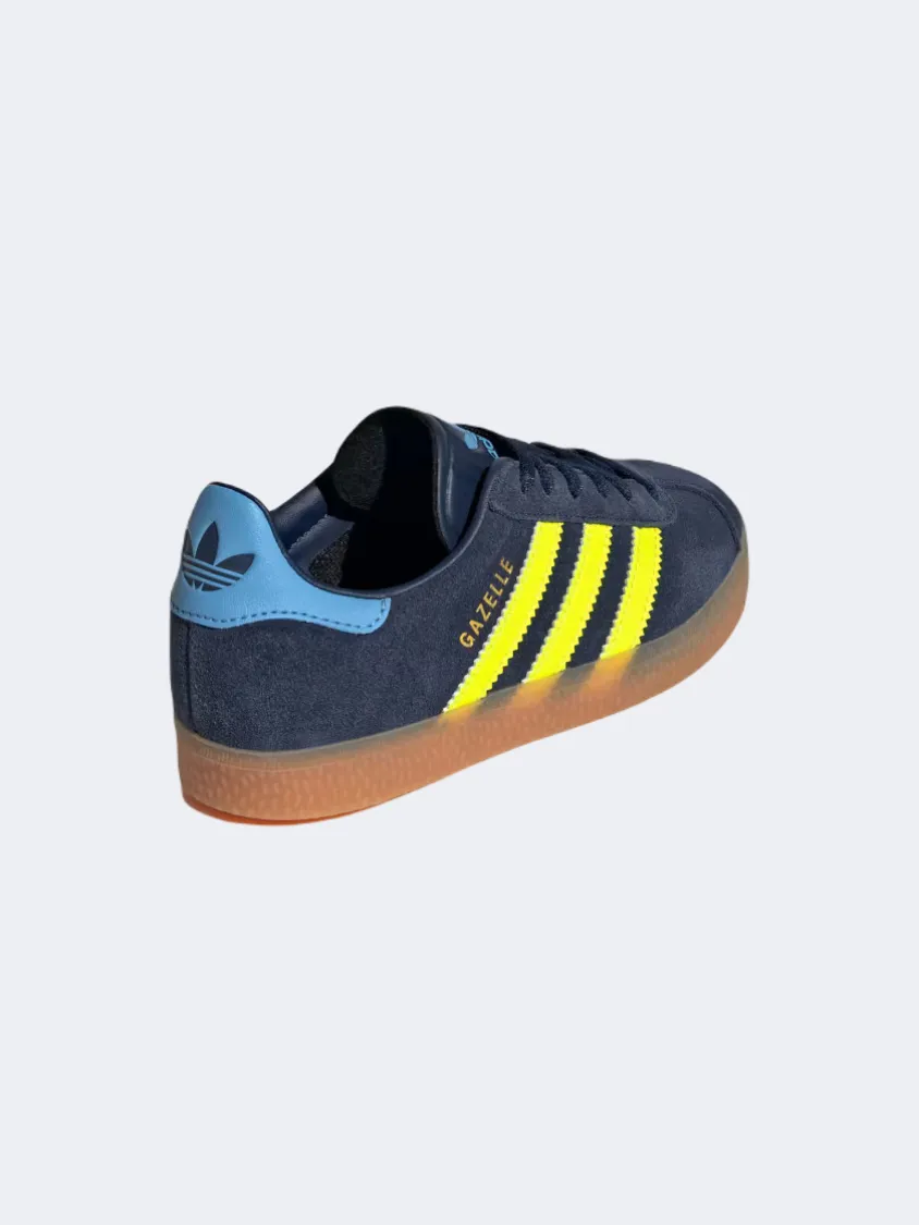 Adidas Gazelle Ps-Boys Originals Shoes Night/Yellow/Blue