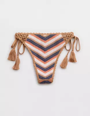 Aerie Crochet Cheekiest Tie Bikini Bottom-