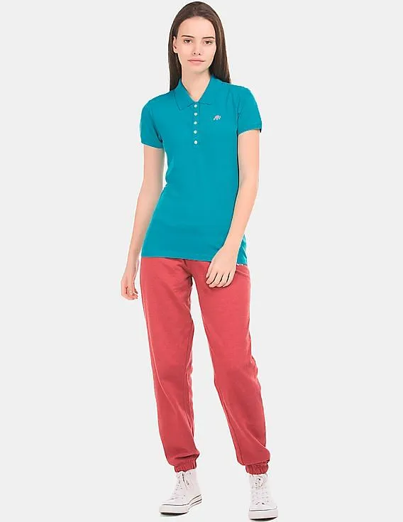 Aeropostale Solid Regular Fit Polo Shirt