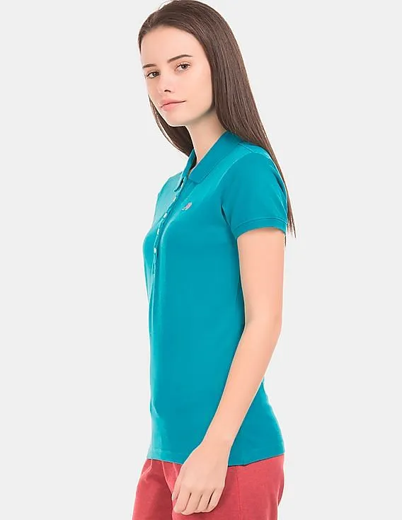 Aeropostale Solid Regular Fit Polo Shirt