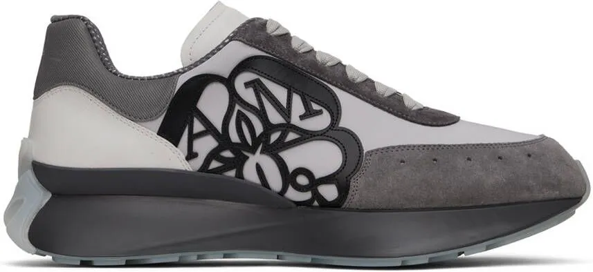 Alexander McQueen Gray Sprint Runner Sneakers