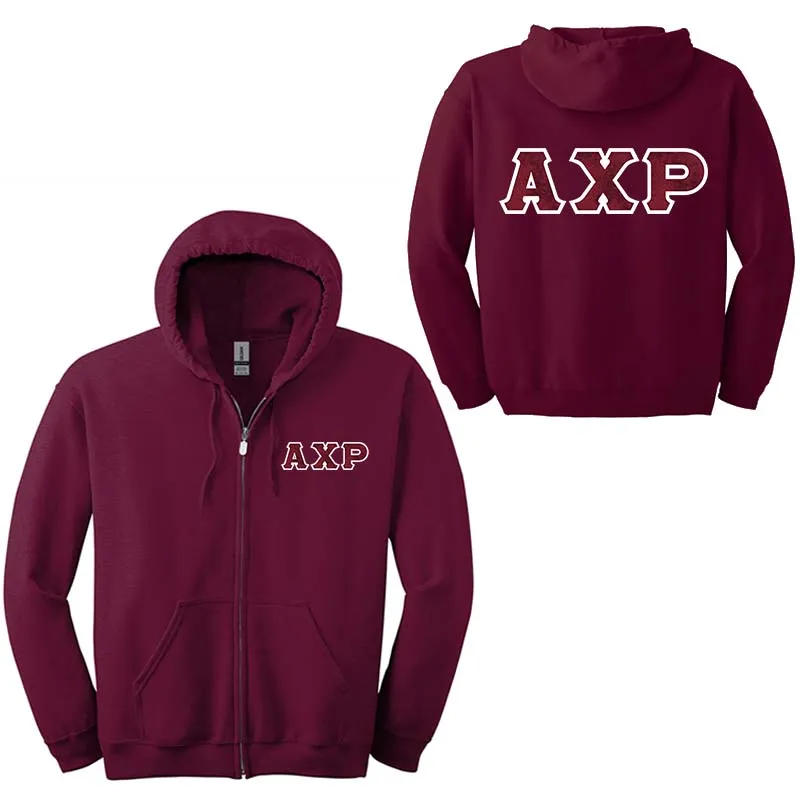 Alpha Chi Rho Fraternity Full-Zip Hoodie - G186 - TWILL