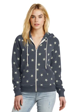 Alternative Women's Adrian Eco -Fleece Zip Hoodie. AA9573