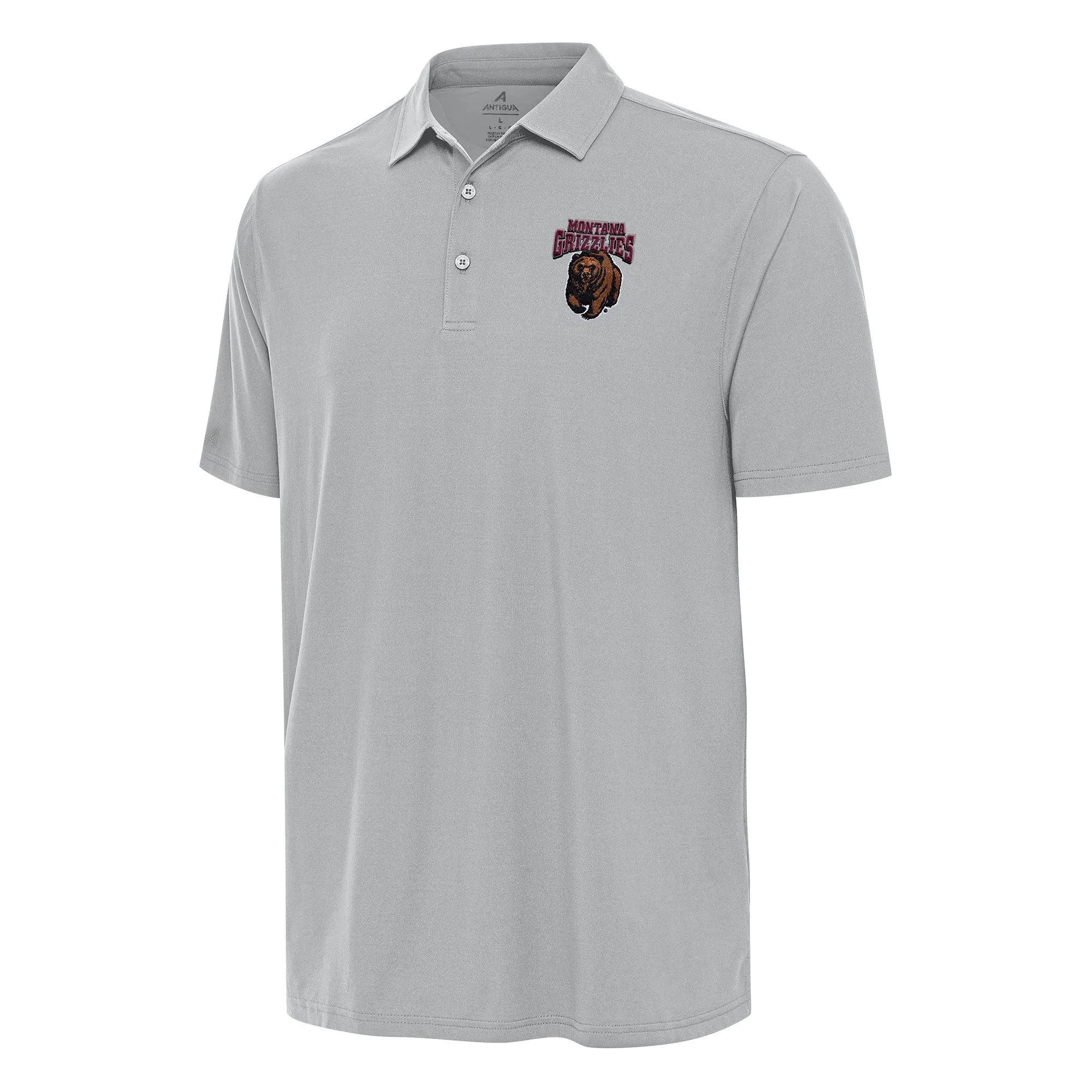 Antigua Montana Grizzlies Gray Era Polo