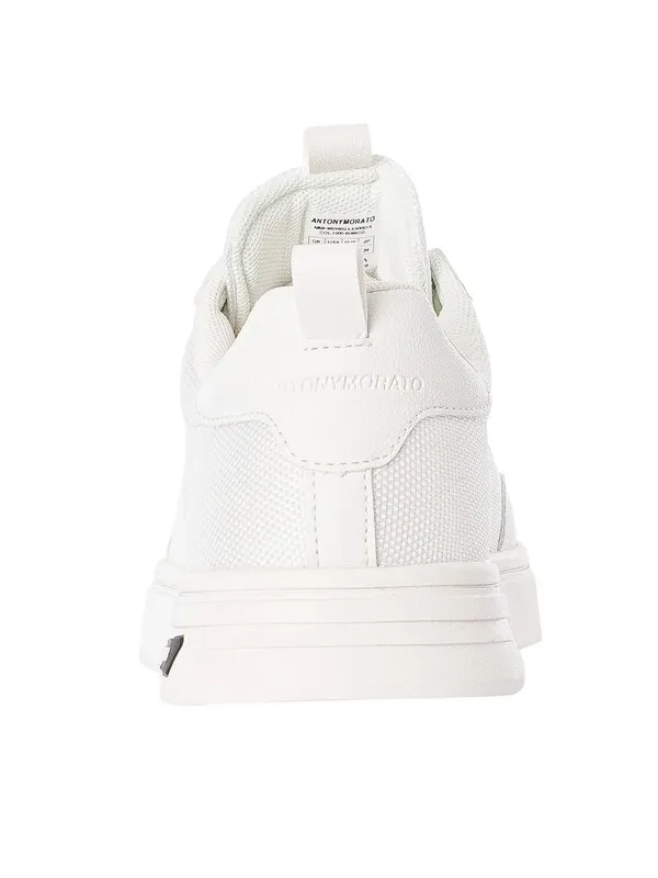 Antony Morato Logo Tag Trainers - White/White