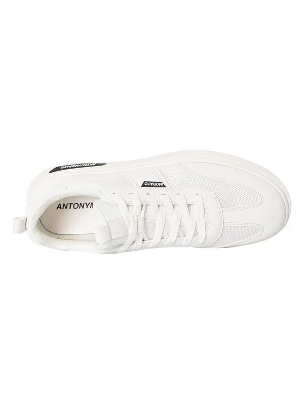 Antony Morato Logo Tag Trainers - White/White