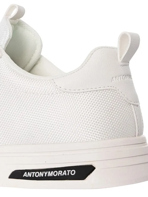 Antony Morato Logo Tag Trainers - White/White