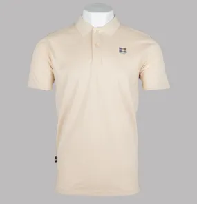 Aquascutum Check Patch Polo Shirt Beige