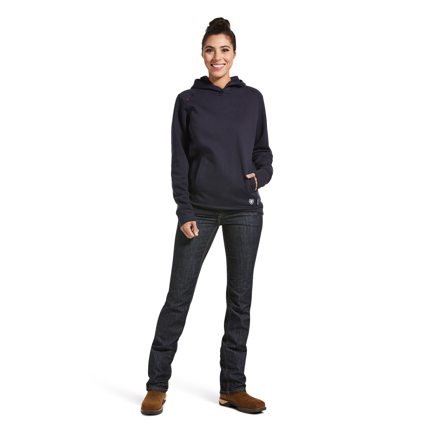 Ariat Women's FR Rev Pullover Hoodie in Navy