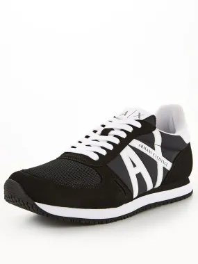 Armani Exchange Classic Runner Trainers - Black/White