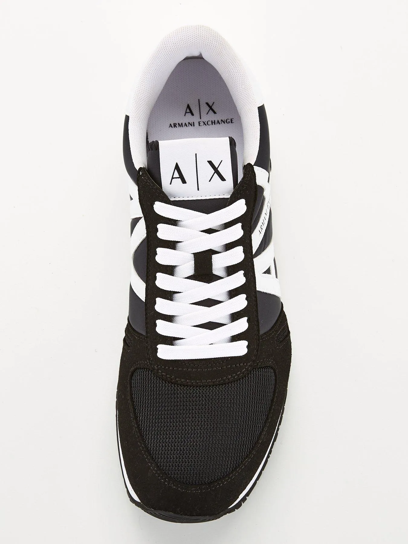 Armani Exchange Classic Runner Trainers - Black/White