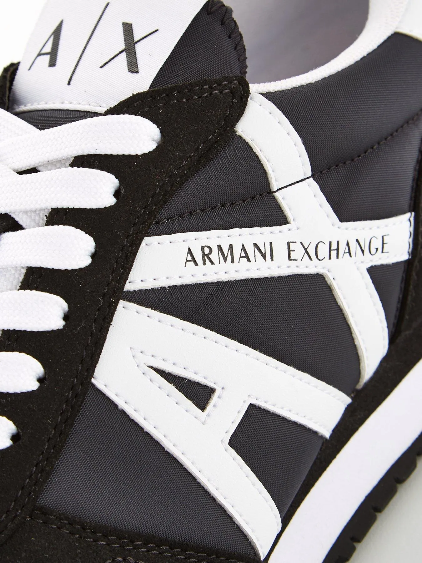 Armani Exchange Classic Runner Trainers - Black/White