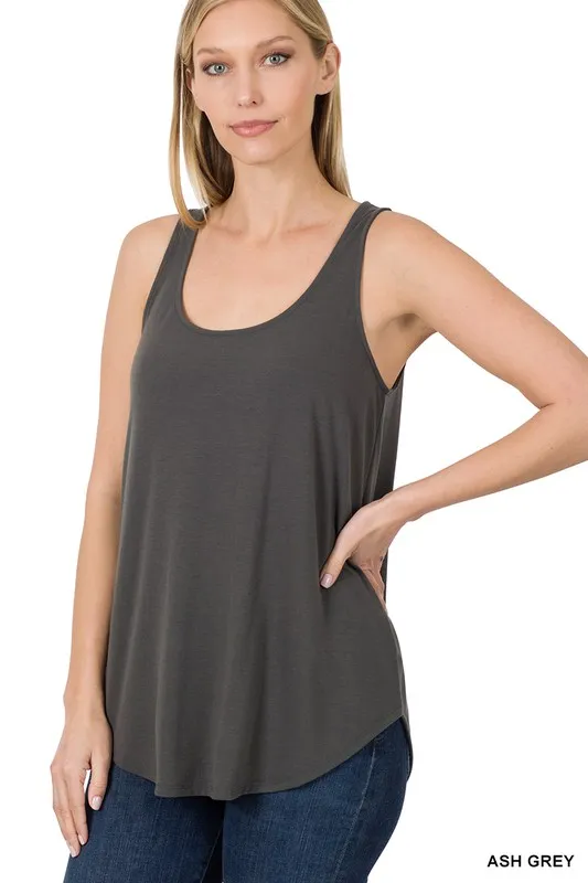 ASH GREY RELAXED FIT TANK