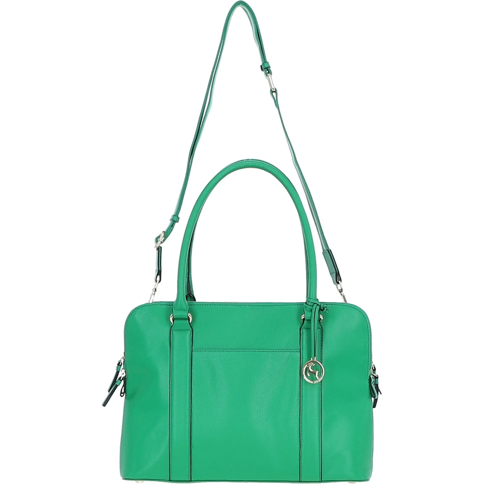 Ashwood 3 Section Large Leather Handbag Green: X-39