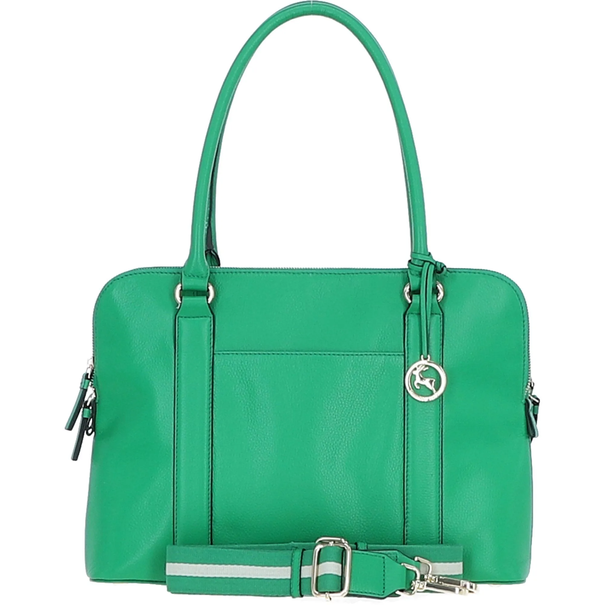 Ashwood 3 Section Large Leather Handbag Green: X-39