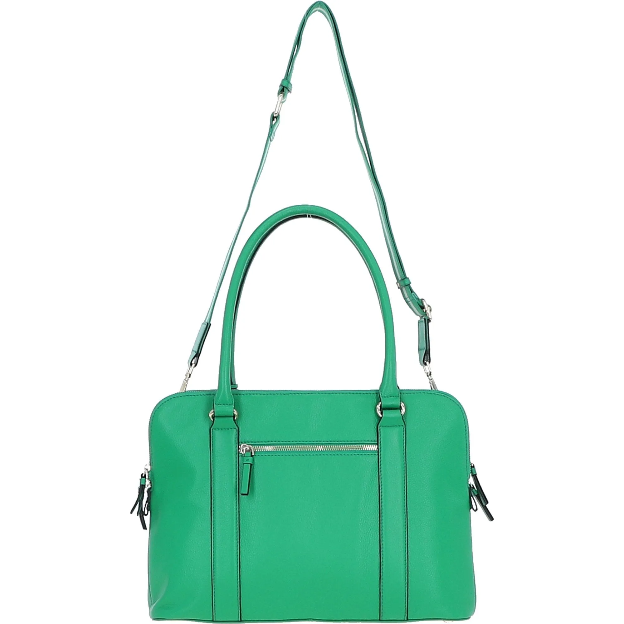 Ashwood 3 Section Large Leather Handbag Green: X-39