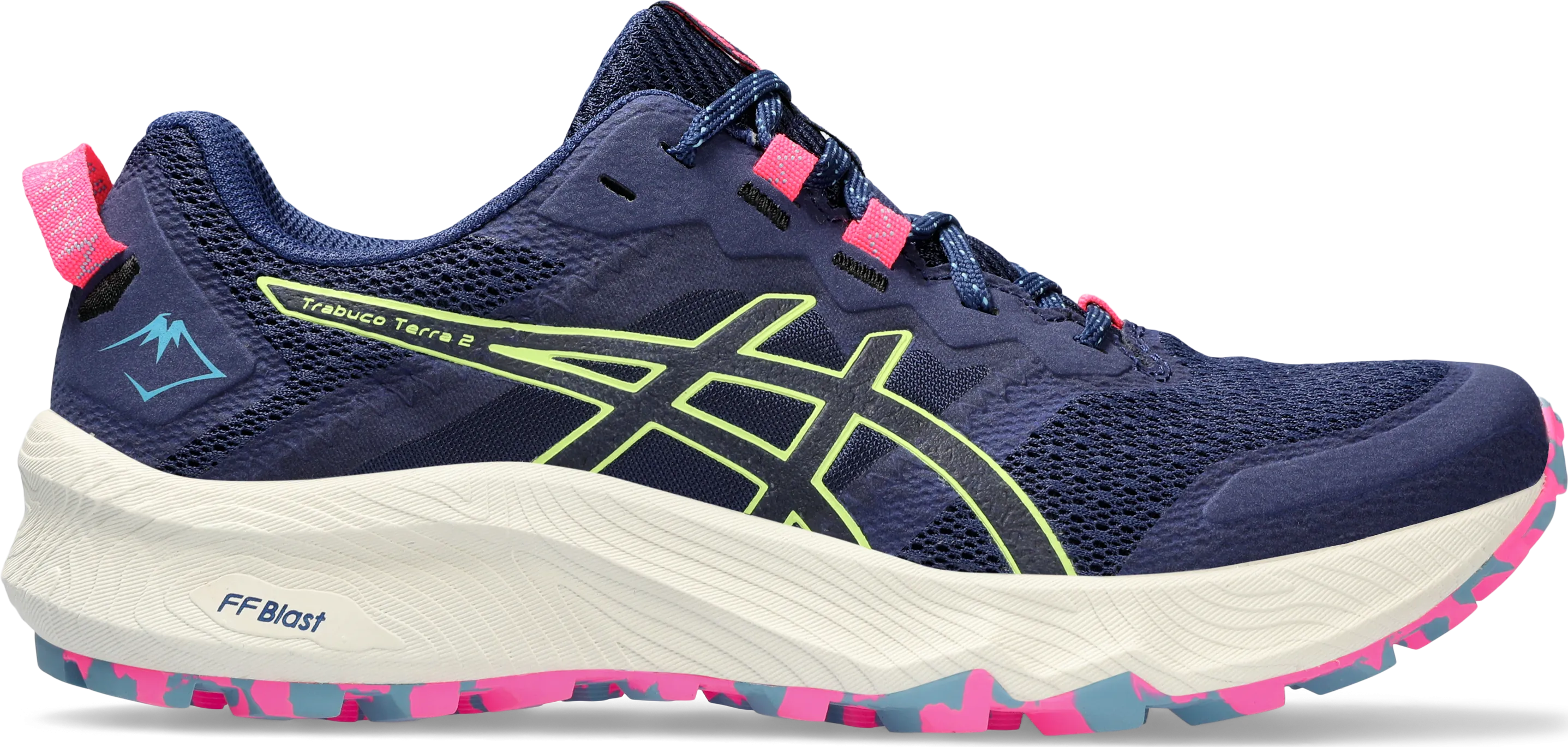 Asics Women's Trabuco Terra 2 Deep Ocean/Lime Green | Buy Asics Women's Trabuco Terra 2 Deep Ocean/Lime Green here | O