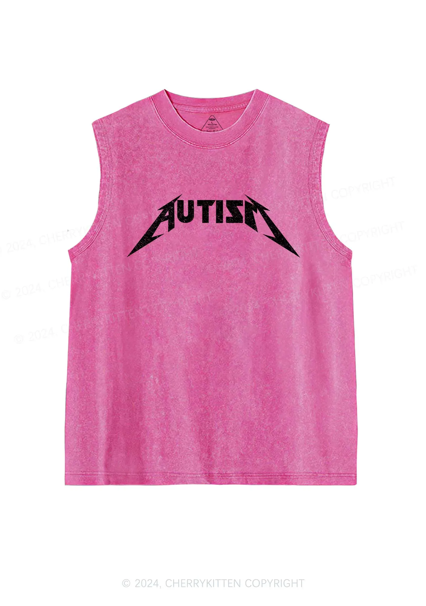 Autism Y2K Washed Tank Cherrykitten