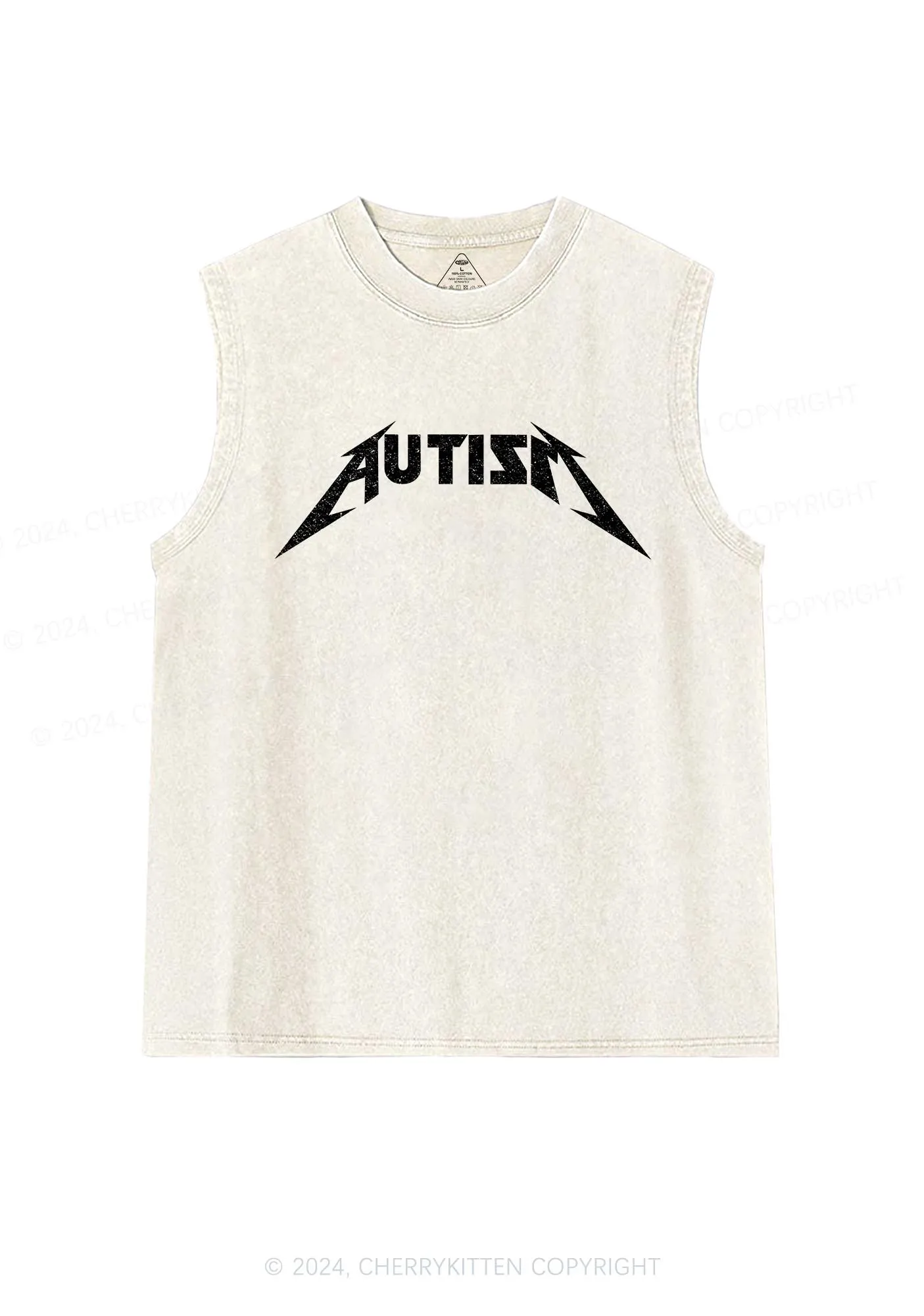 Autism Y2K Washed Tank Cherrykitten