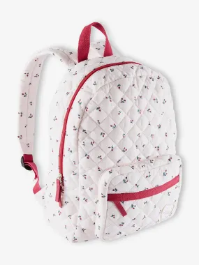 Backpack with Cherry Motifs for Girls - pink light all over printed