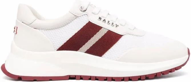 Bally striped logo-letter sneakers White