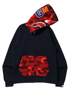 BAPE Color Camo Shark Full Zip Hoodie 'Navy'