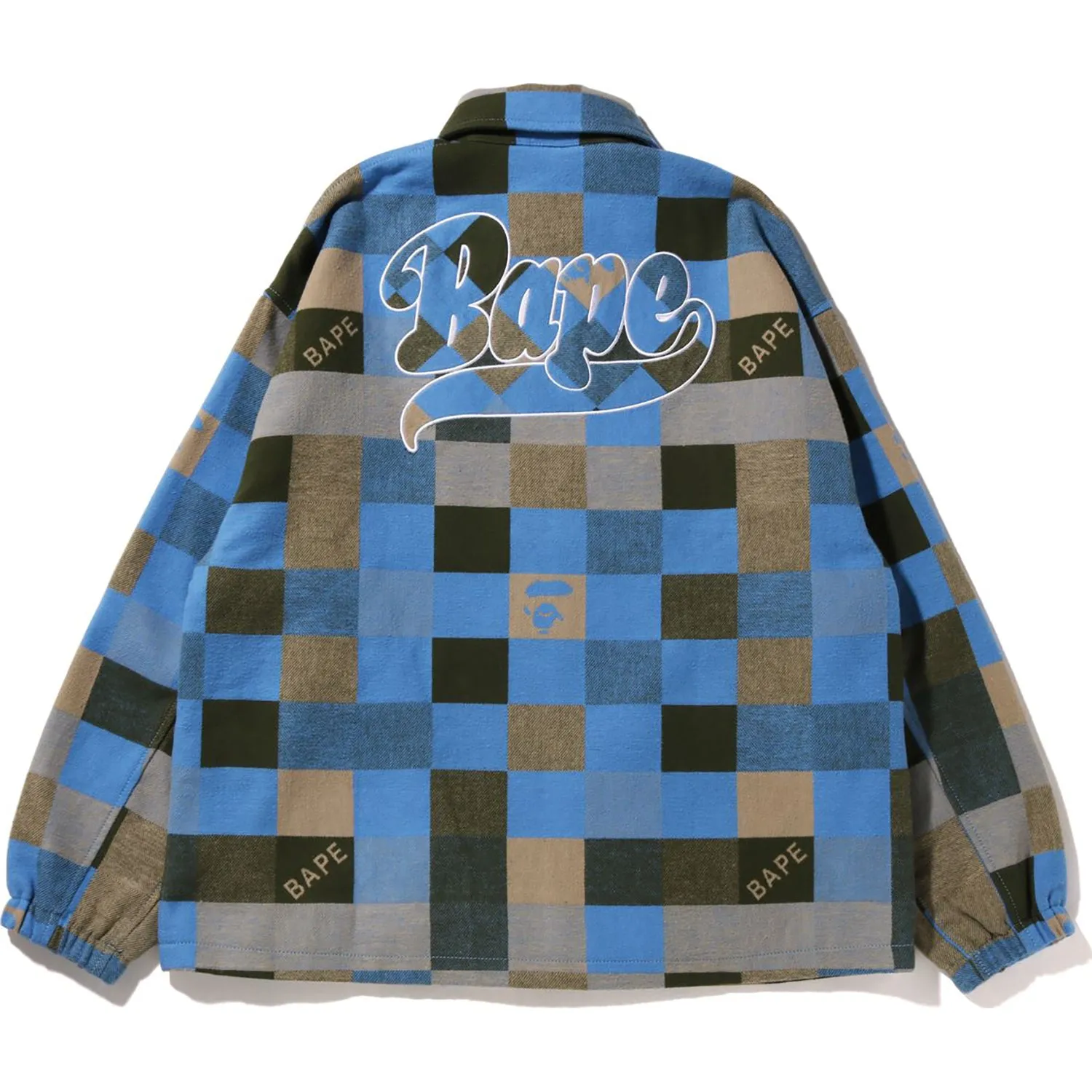 BAPE PATCHED BLOCK CHECK ZIP JACKET LADIES