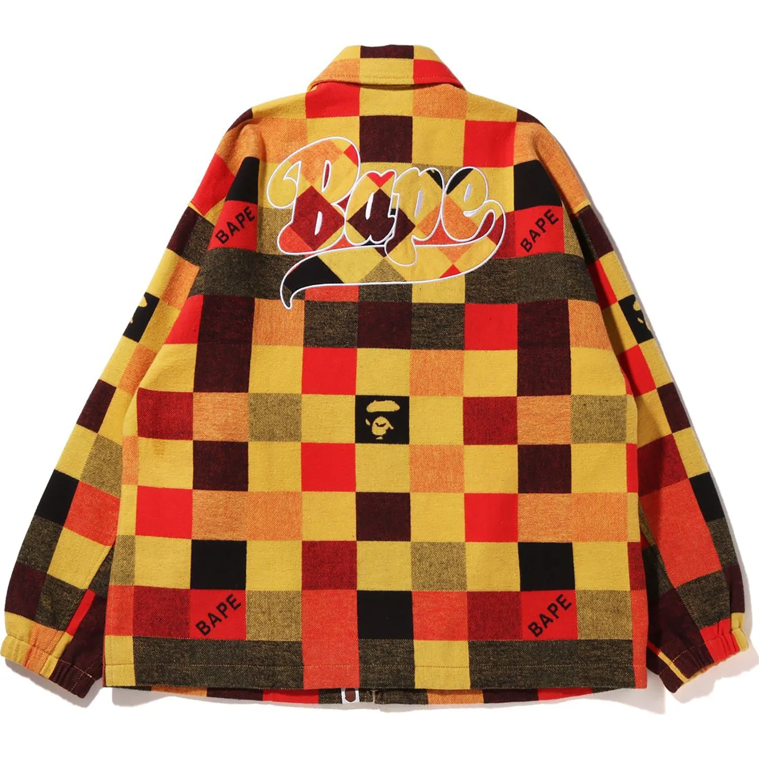 BAPE PATCHED BLOCK CHECK ZIP JACKET LADIES