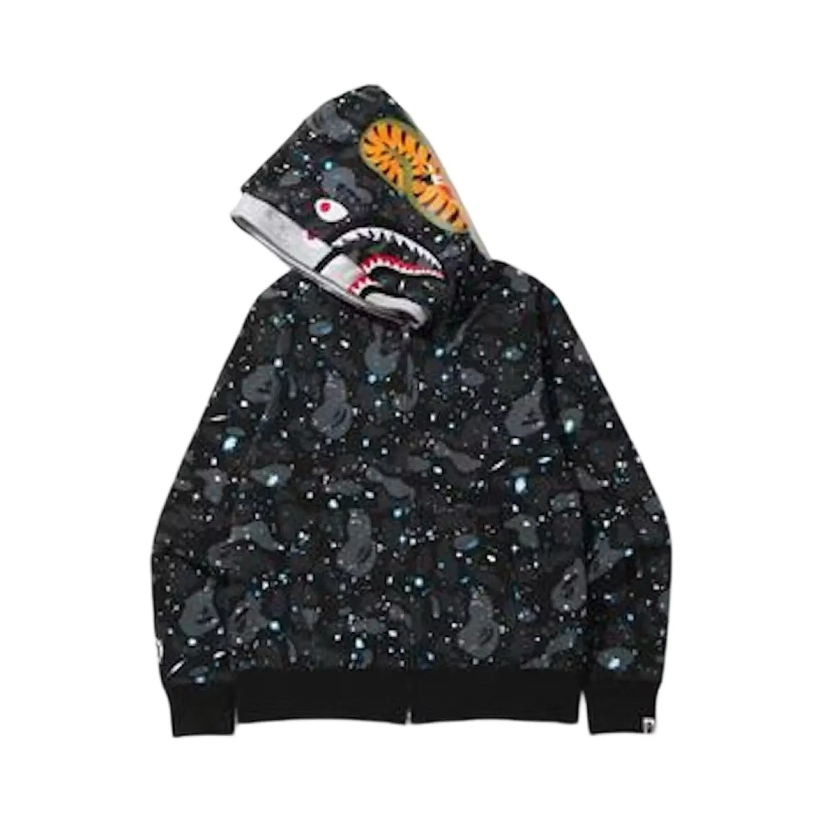 BAPE Space Camo Shark Full Zip Up Double Hoodie