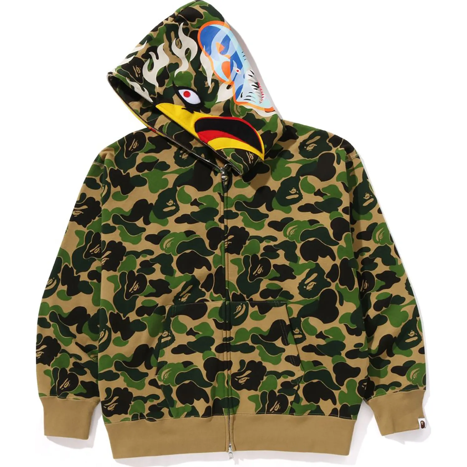 BAPE X READYMADE ABC CAMO EAGLE RELAXED FIT FULL ZIP HOODIE MENS