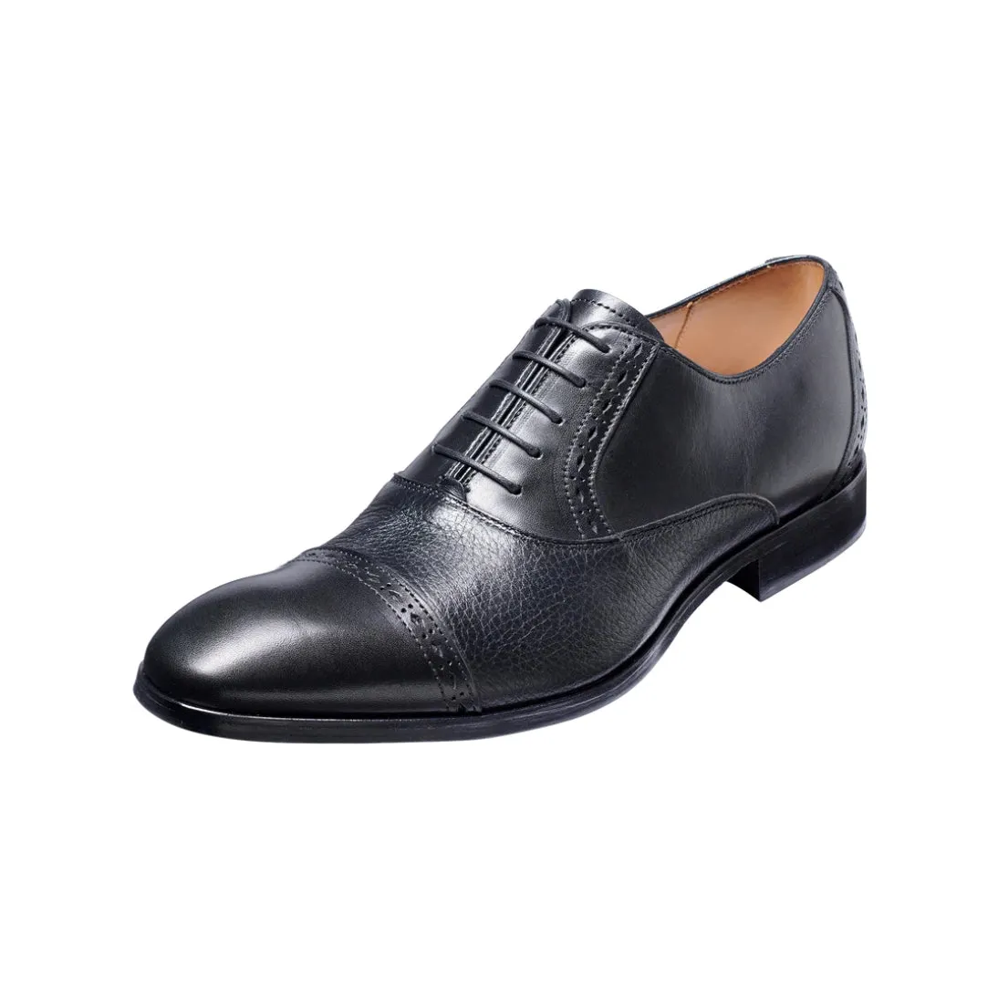 Barker Ramsgate Oxford Shoes Black Calf / Black Deerskin BarkerFlex 452317