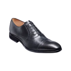 Barker Ramsgate Oxford Shoes Black Calf / Black Deerskin BarkerFlex 452317