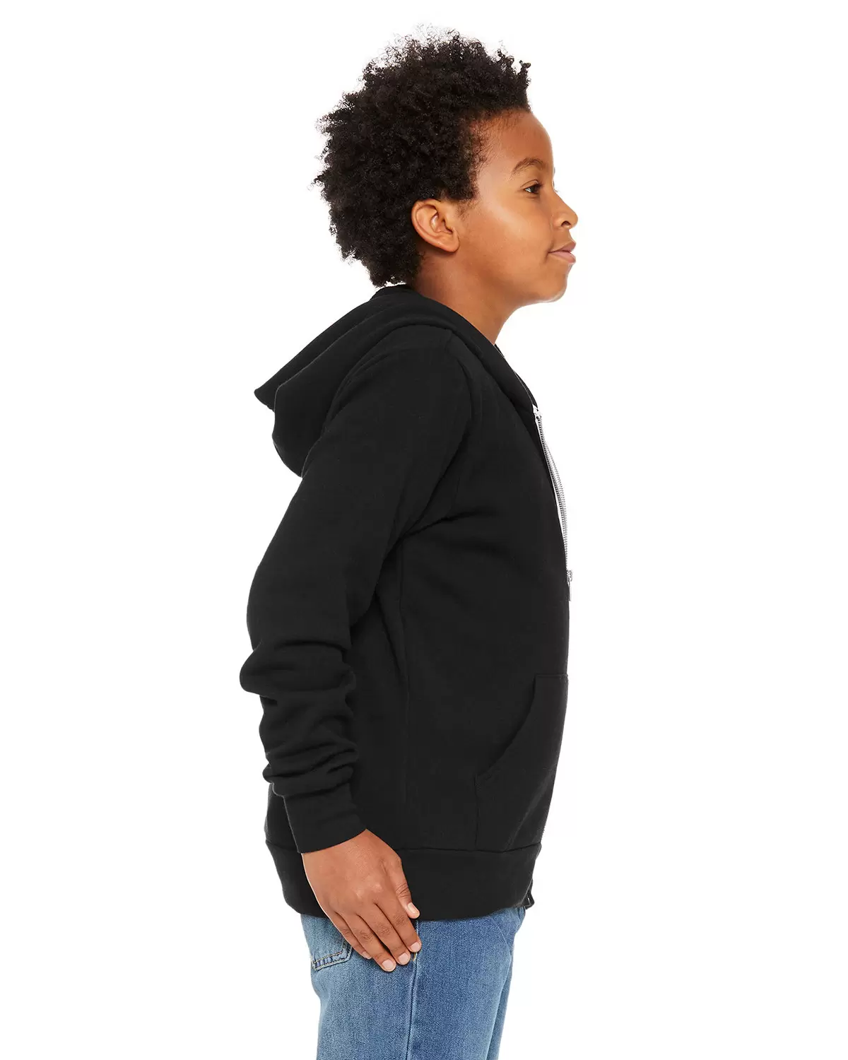 Bella + Canvas 3739Y Youth Sponge Fleece Full-Zip Hoodie SKU: 3739Y