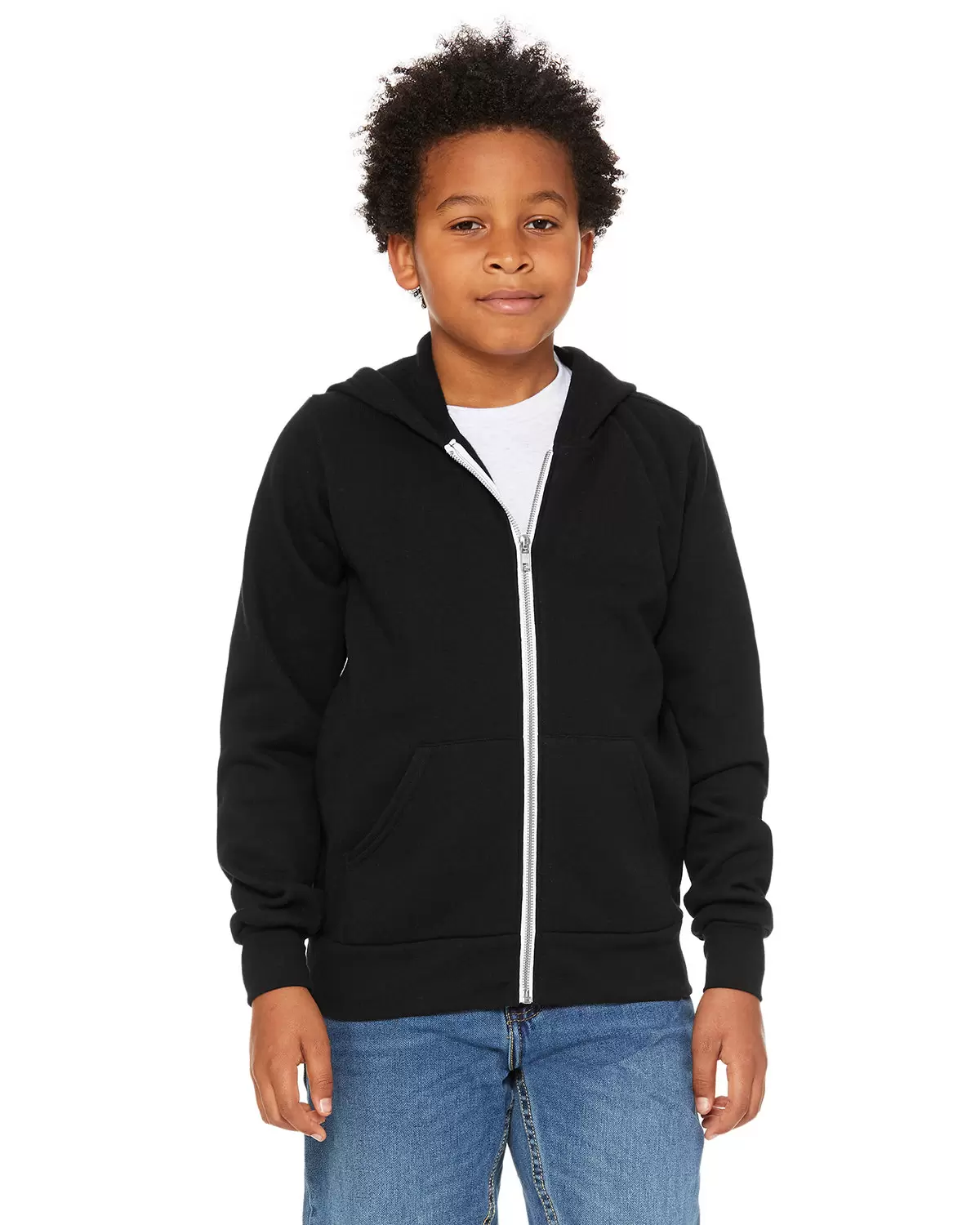 Bella + Canvas 3739Y Youth Sponge Fleece Full-Zip Hoodie SKU: 3739Y