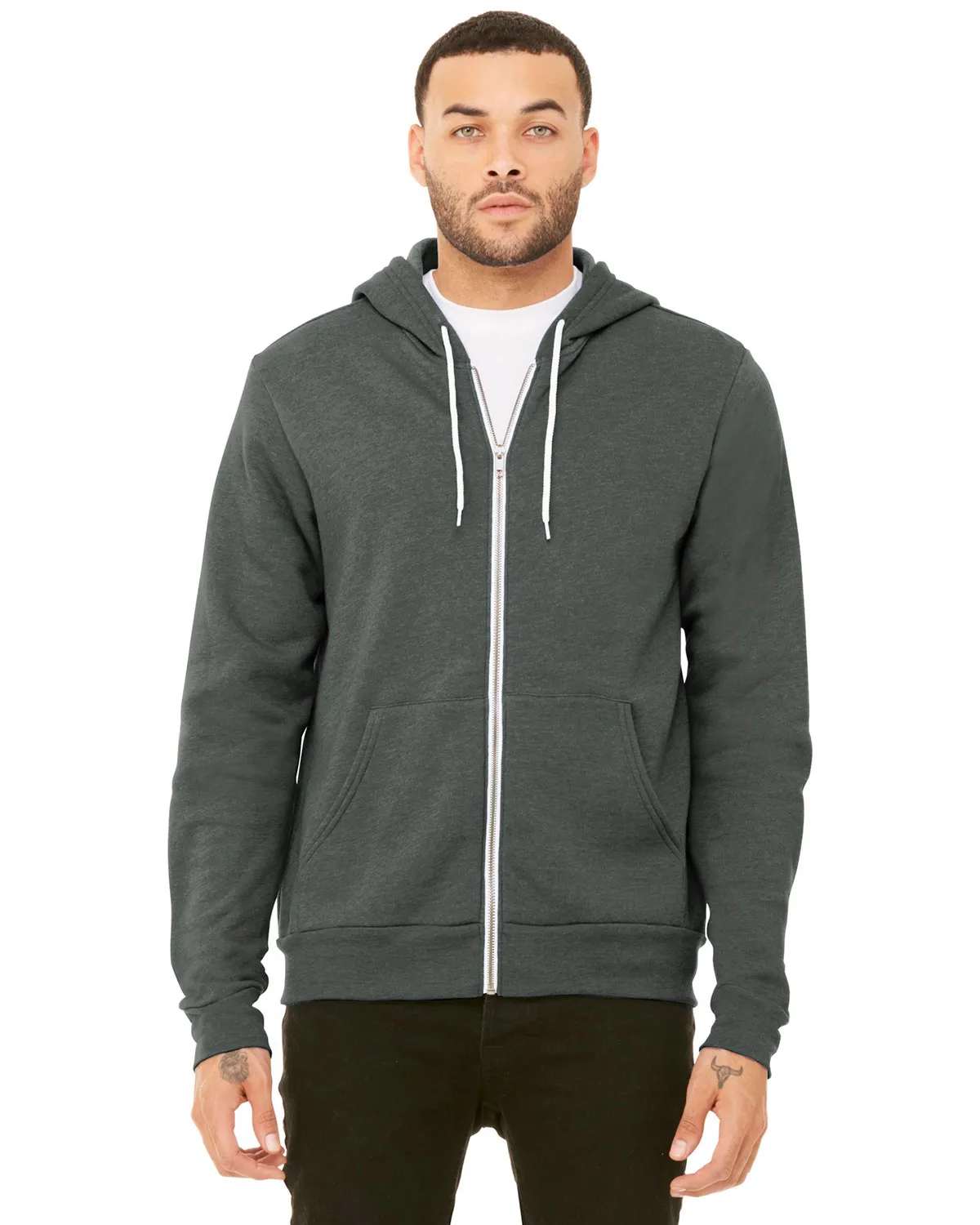 Bella + Canvas BC3739 Unisex 7 oz Sponge Fleece Full-Zip Hoodie