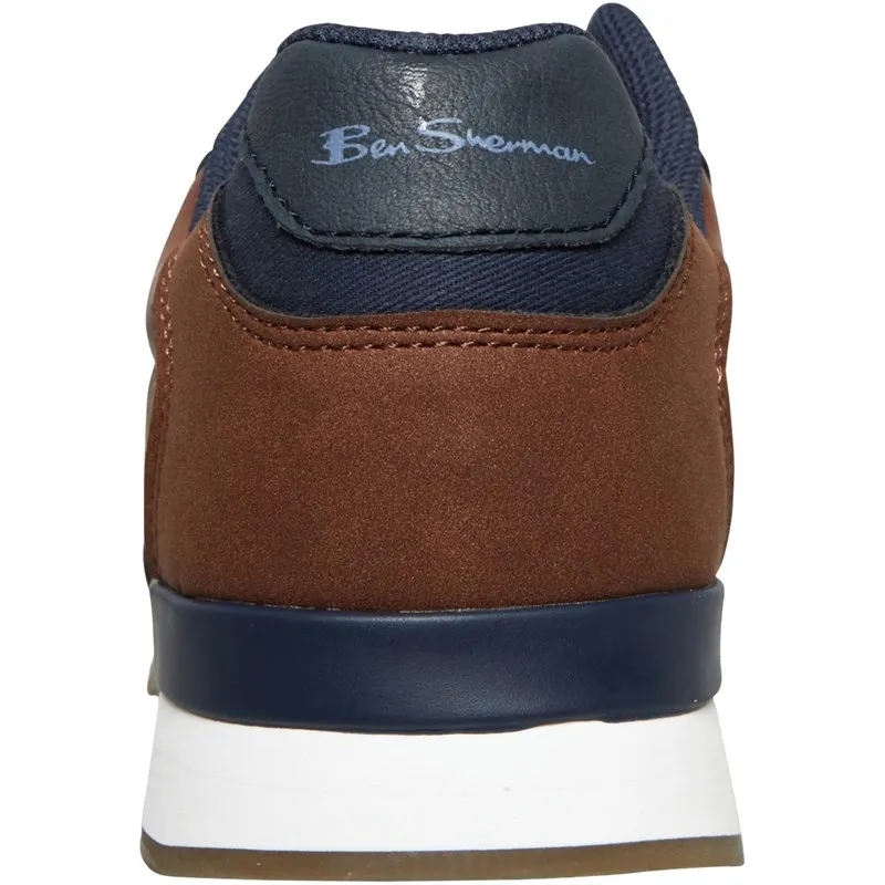 Ben Sherman Mens Owen Retro Trainers Tan