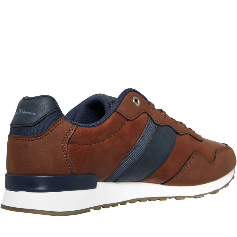 Ben Sherman Mens Owen Retro Trainers Tan